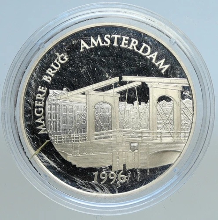 1996年 フランス アムステルダム MAGERE BRUG プルーフ銀貨 100フラン 15ユーロ コイン i113299｜WORLD RESOURCE【KING店】 206,800円