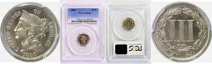 1888年製ニッケル3セント硬貨 - PCGS PR-64|WORLD RESOURCE【KING店】