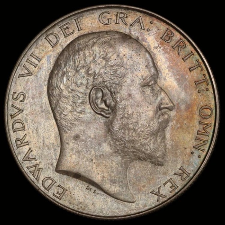 PCGS PR63 1902年 イギリス エドワード7世 ハーフクラウン シルバー マットプルーフ