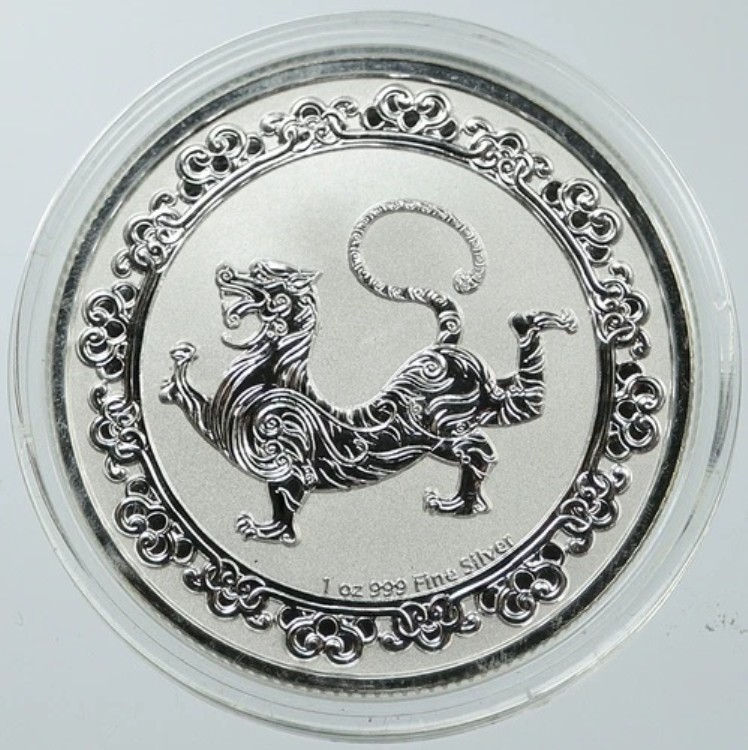 2019年 ニウエ 英国 エリザベス2世 ホワイトタイガー 1オンス プルーフ銀貨 2ドル i116550|WORLD RESOURCE【KING店】