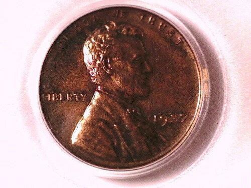 1937年 プルーフ リンカーン ウィート セント PCGS PR 62 RB 10649414 トーン