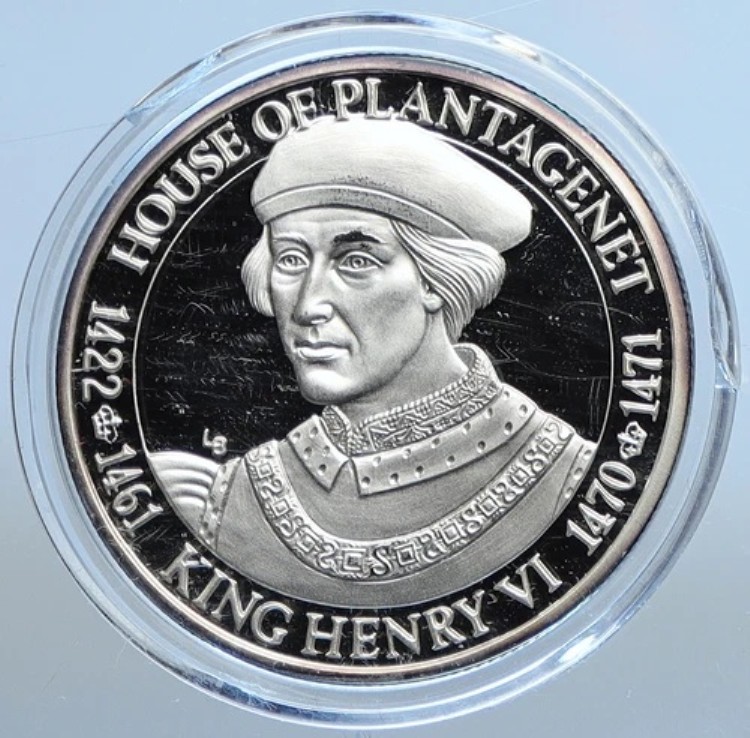 2002年 タークス・カイコス諸島 ヘンリー6世 プランタジネット朝 プルーフ銀貨 20クラウン i111337|WORLD RESOURCE【KING店】