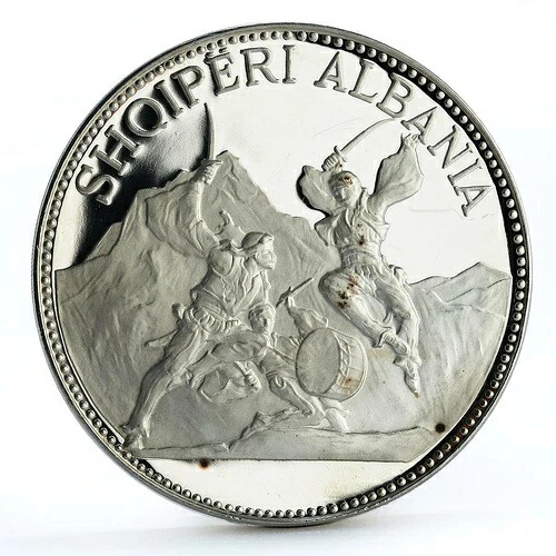 アルバニア 25レケ リッシ・スカンデルベグ戦勝500周年記念銀貨 1970年｜WORLD RESOURCE【KING店】