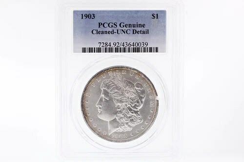 1903年 モルガン シルバー ダラー コイン - PCGS 純正クリーニング済み - UNC 詳細｜WORLD RESOURCE【KING店】