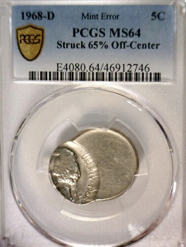 1968d エラー PCGS MS64 オフセンター ジェファーソンニッケル 希少 日付 O/C CH BU コイン|WORLD RESOURCE【KING店】