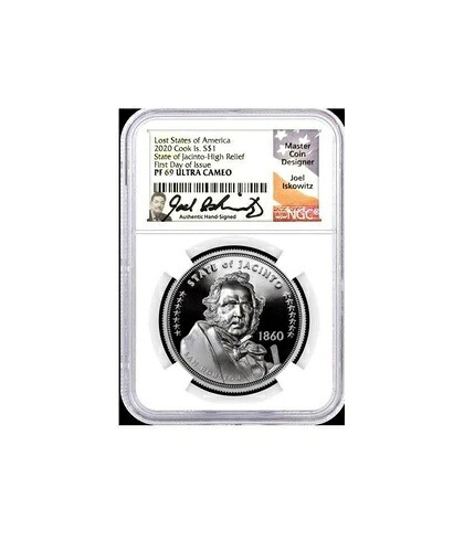 2020年 クック諸島 失われたアメリカ州 - ジャシント州 1オンス .999 PR69 NGC｜WORLD RESOURCE【KING店】