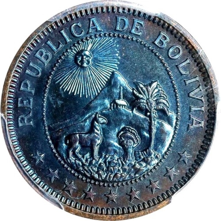 1951年 KN ボリビア ボリビアーノ、PCGS SP 65、魅力的な色調、スペシメンプルーフ｜WORLD RESOURCE【KING店】