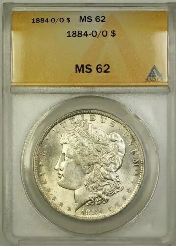 1884-O/O オーバーミントマーク モーガン銀貨 $1 ANACS MS-62 (ベターコイン) (1b)｜WORLD RESOURCE【KING店】 140,800円