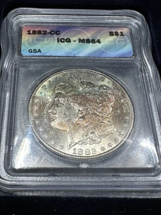 1882-CC モルガン銀貨 MS64 ICG