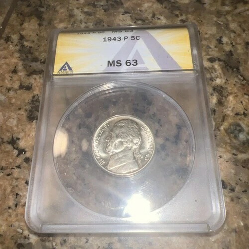 1943-P シルバーウォーニッケル ANACS MS63 207,900円