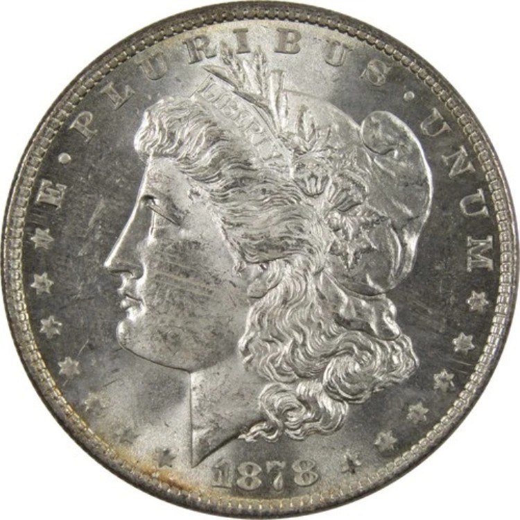 1878年 8TF モルガン・ダラー BUチョイス 未流通銀貨 1ドル SKU:I10177
