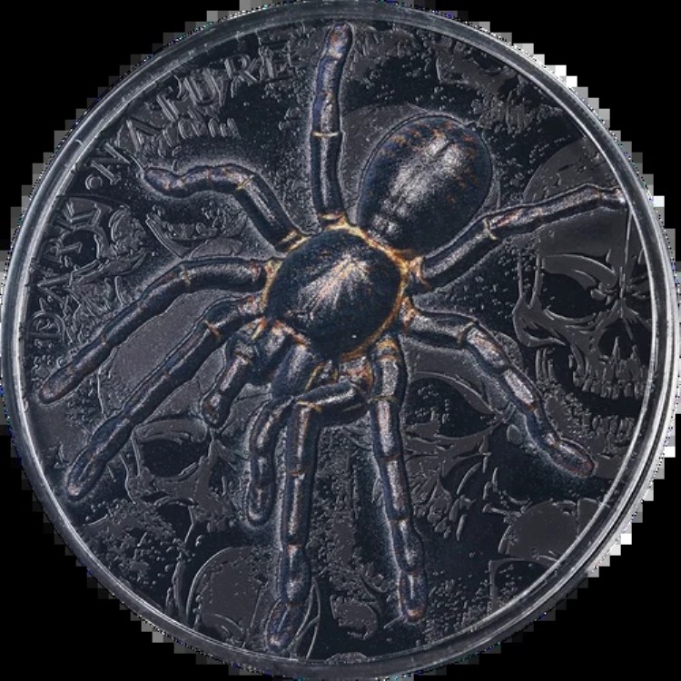 2023 パラオ 3オンス シルバー $20 ダークネイチャー タイ ブラック タランチュラ UHR OGP COA ST...