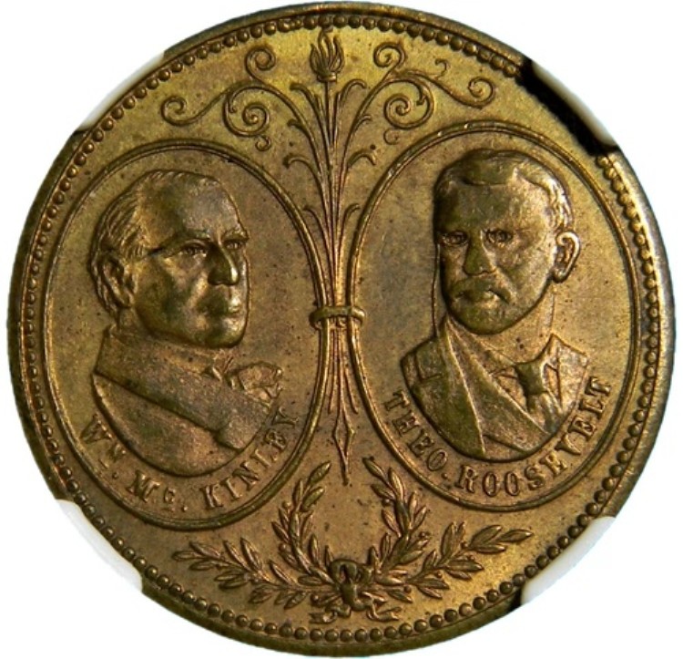 1900年 マッキンリー・ルーズベルト戦役勲章 NGC MS 62 (41-12)
