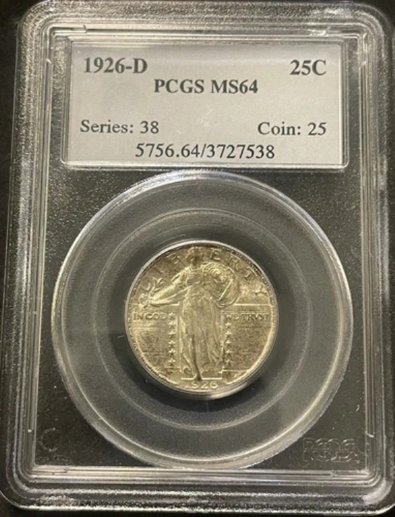 1926-D スタンディング・リバティ 25セント クォーター PCGS MS 64 SKUPCHAEWWXQOTMN