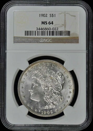 1902年 モルガン・ダラー S$1 NGC MS64