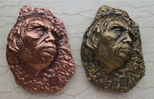 2009年中国80mm真鍮・銅メダルペア - 北京原人 - 猿人画像