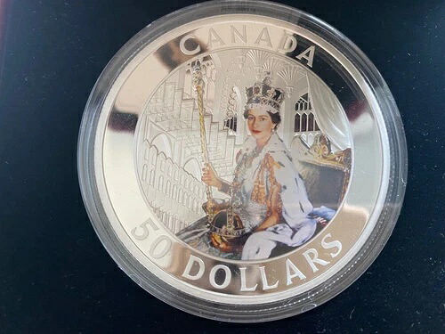 純銀貨 50ドル 2013年 エリザベス2世女王戴冠式