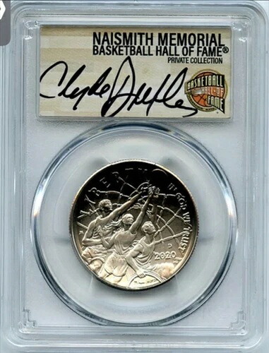 世界でも稀少なPOP-10 クライド・ドレクスラー FDOI 2020 D MS70 HOF PCGS 50セント 203,500円