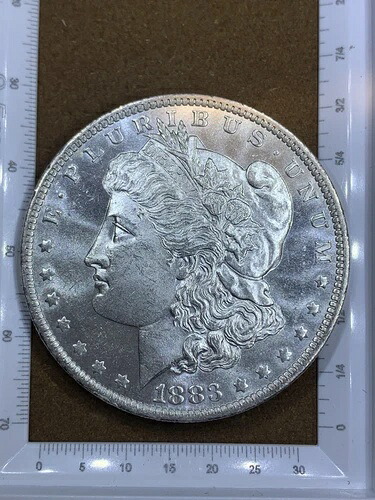 1883O- モルガン銀貨- 未加工- 高品質コイン- 強力な鏡面