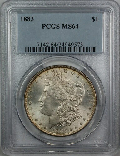 1883年モルガン銀貨、PCGS MS-64、ベターコイン、JT