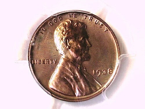 1938年リンカーン・ウィート・セント PCGS PR 65 RB 35622996 トーン|WORLD RESOURCE【KING店】