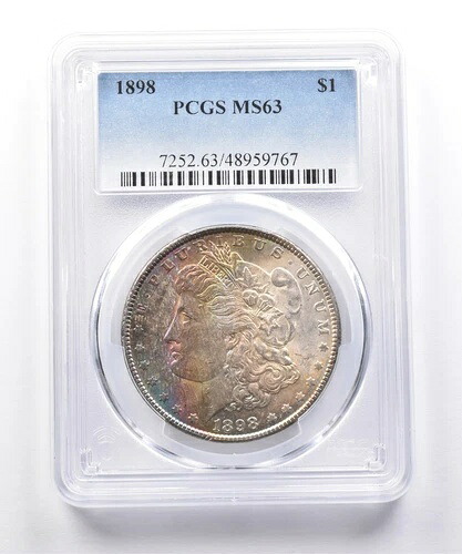 1898年 モルガン銀貨 MS63 PCGS 美しいレインボートーン *7404 148,500円