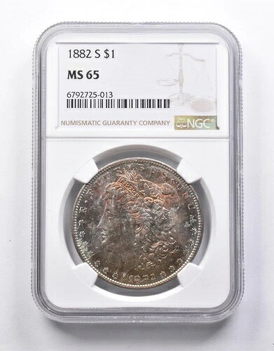 MS65 1882-S モルガン銀貨 NGC 美しい色調 *6744 148,500円