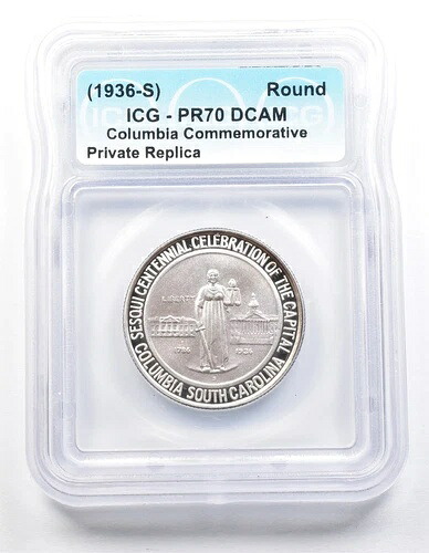 1936-S コロンビア ハーフダラー PR70 ICG ミュージアムギャラリー ストライク *1276