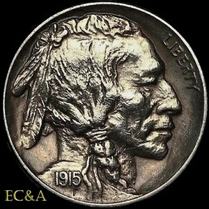 1915年製バッファローニッケルソリッドストライクジェム（BN1004）