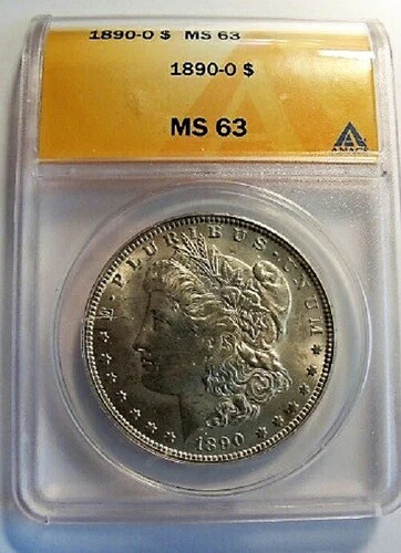 1890 O モルガン・ダラー VAM 1B ANACS MS63 表面が衝突 裏面がインスタレーション M スーパーCD