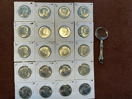 1964年 ケネディ銀貨ハーフダラー 20ジェム/BUコインロール|WORLD RESOURCE【KING店】