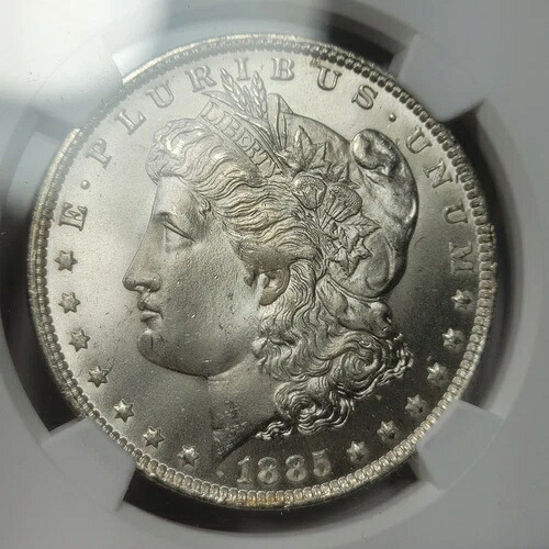 1885年 O モルガン銀貨 $1 NGC MS66 ニューオーリンズ ハイグレードジェム *J893