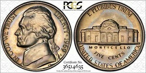 1969年 S / S ジェファーソン ニッケル RPM FS-501 PR66 PCGS トーン 再パンチ ミントマーク