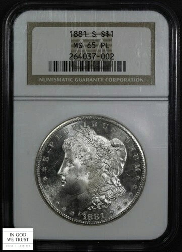 1881年 S プルーフライク モルガン銀貨 $1 NGC MS 65 PL｜WORLD RESOURCE【KING店】