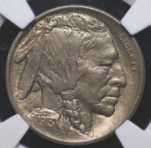 1913 S タイプ 1 バッファローニッケル NGC MS 63 光沢のあるライトグレーのブラッシュドニッケル｜WORLD RESOURCE【KING店】