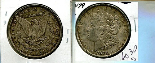 1878年 裏面 1879年 P モルガン シルバー ドル CH BU 6030S
