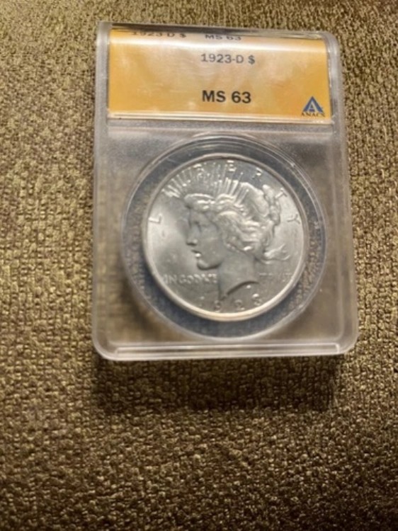 1923年 d ピースドル ms63 ホワイトコイン