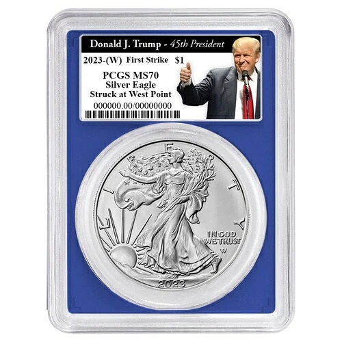 2023 (W) $1 1オンス アメリカン シルバー イーグル PCGS MS70 FS トランプ第45代大統領ラベル... 48,180円