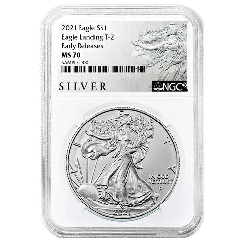 2021年 1ドル タイプ2 アメリカンシルバーイーグル NGC MS70 ER ALSラベル 48,180円