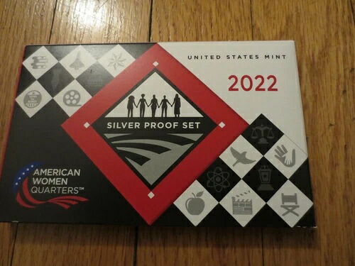 2022年 シルバークォータープルーフセット 5枚のシルバークォーター アメリカンウィメンズ アメリカ造幣局発行 ボックス COA