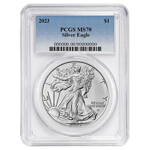 2023年 1ドル 1オンス アメリカンシルバーイーグル PCGS MS70 ブルーラベル