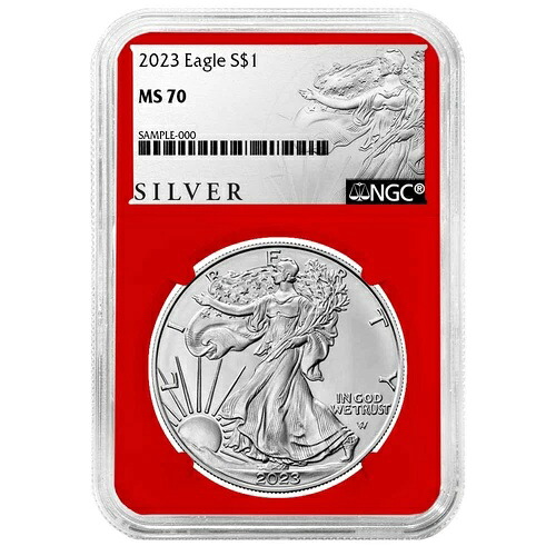 2023年 1ドル アメリカン シルバー イーグル NGC MS70 ALSラベル レッドコア 48,180円