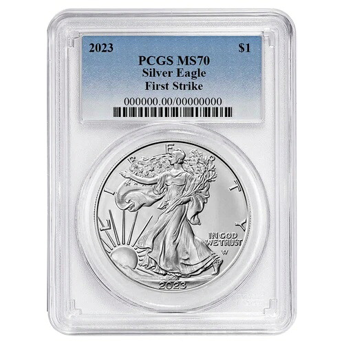 2023年 1ドル アメリカン シルバー イーグル PCGS MS70 FS ブルーラベル 48,180円