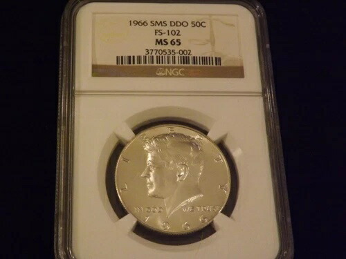 1966年 50セント DDO ハーフドル NGC MS 65