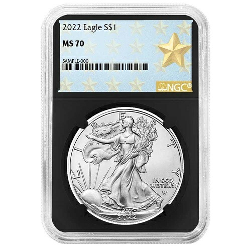 2022年 1ドル アメリカン シルバー イーグル NGC MS70 ウェストポイント スターラベル レトロコア