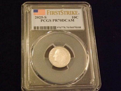 2025-S 10 C ダイム ファーストストライク PCGS PR 70