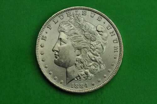 1884-O BU モルガン米国銀貨（90%銀）