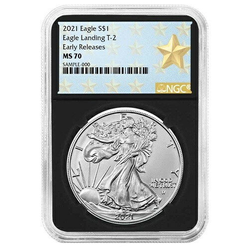 2021年 $1 タイプ2 アメリカンシルバーイーグル NGC MS70 ER ウェストポイントスター レトロコア