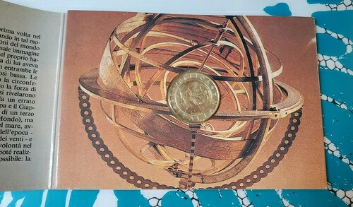 NIP イタリアコイン アメリカ発見500周年記念 金貨 500リラ 1990年 銀貨