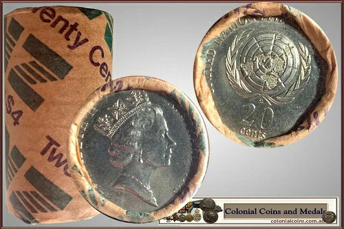 20セント 1995年「国連」オーストラリア王立造幣局発行の硬貨（H/T）